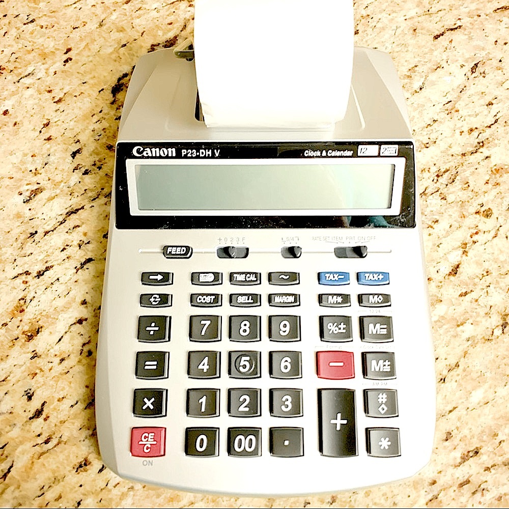 Canon P23-DHV-3 2279C001 12-Digit Desktop Calculator, Gray/Black